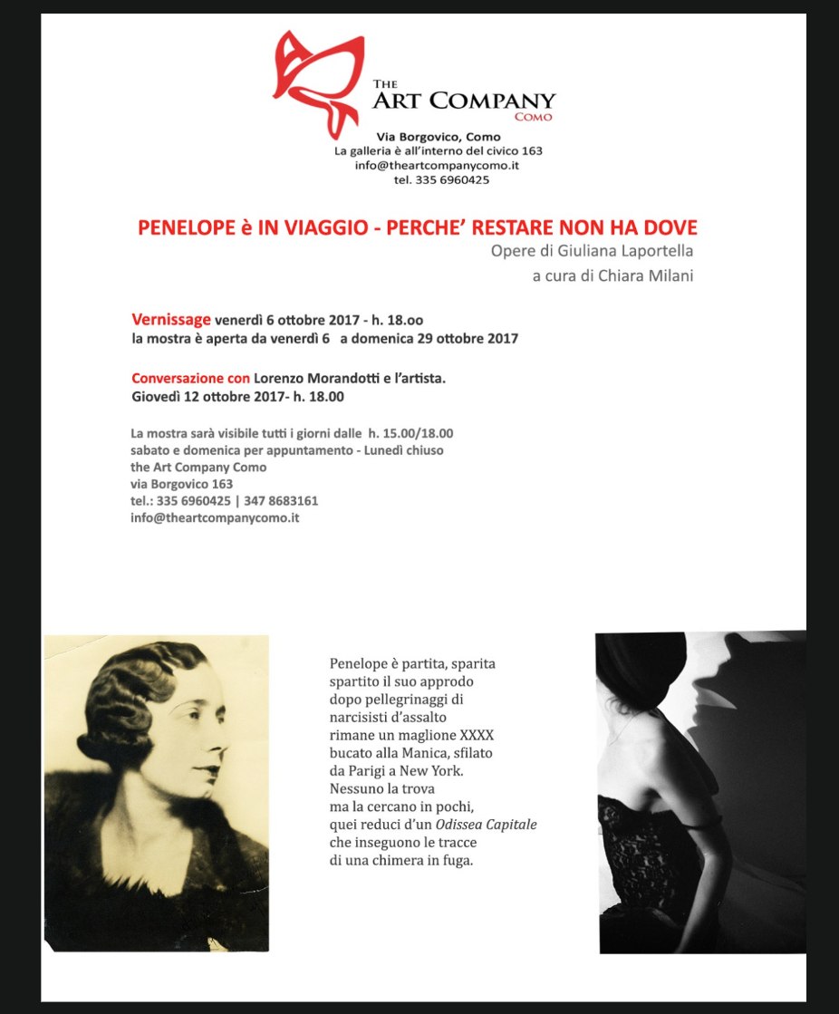 Locandina della mostra, The Art Company, Como, 2017